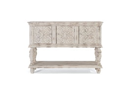 GINER Y COLOMER Console en bois de manguier blanc décapé